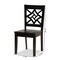 Baxton Studio Nicolette Modern and Contemporary Dark Brown Finished Wood 2-Piece Dining Chair Set 179-11385-Zoro - alternate 4